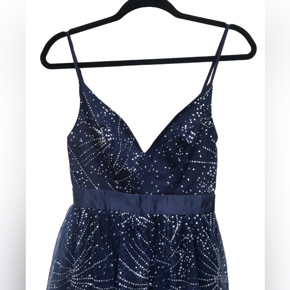 Windsor Navy Blue Silver Fireworks Dress size Small - Picture 4 of 10